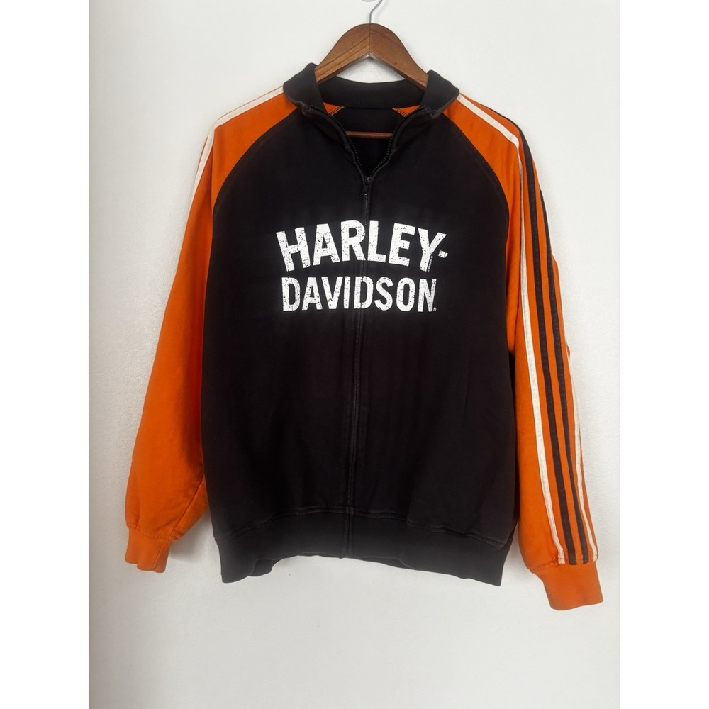 VTG Harley Davidson Jacket Mens XXL  Motorcycle Biker Zip Orange Chambersburg PA
